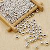 10-40pcs REAL 925 Sterling Silver Round Beads Spacer Beads Silver Bead for Jewelry Making Findings Bracelet Necklace Accessories