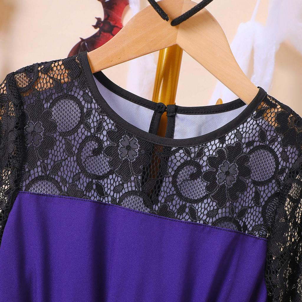 Meisjes Jurk met Lange Mouwen en Halloween Print voor Lente en Herfst