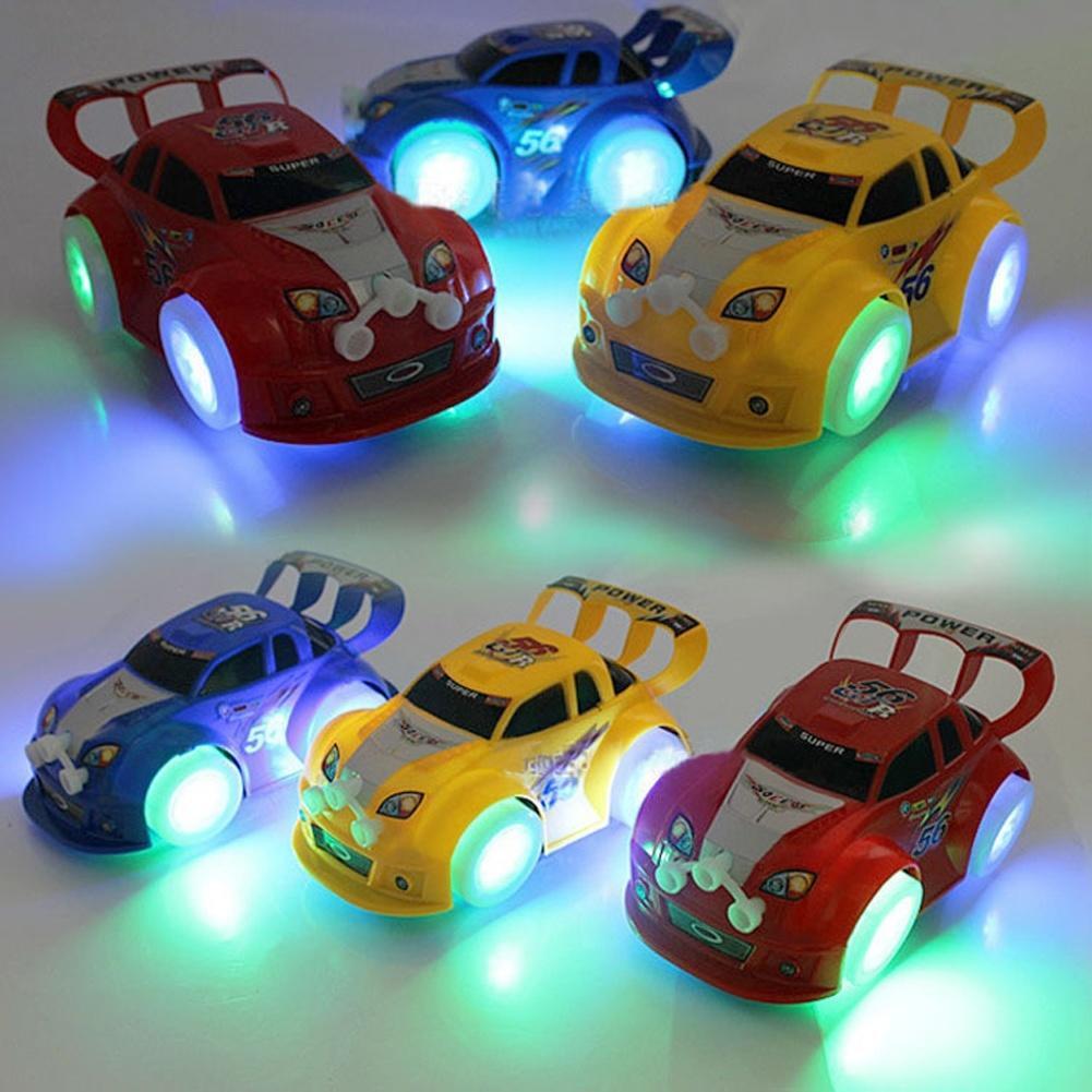 Giocattolo Automatico Sterzante di Natale per Bambini Auto da Corsa Lampeggiante Musicale Giocattolo Elettrico