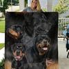 Rottweiler digital bedrucktes Polyester Schlafzimmer Samt Flanell Weiche Sofabezug Decke Vlies Weiche Sofabezug Decken für Betten