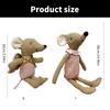 Adorable Cotton Linen Mouse Toy Creative Mouse Doll Animal Gift for Infant Photography Props and Nursery Decoration