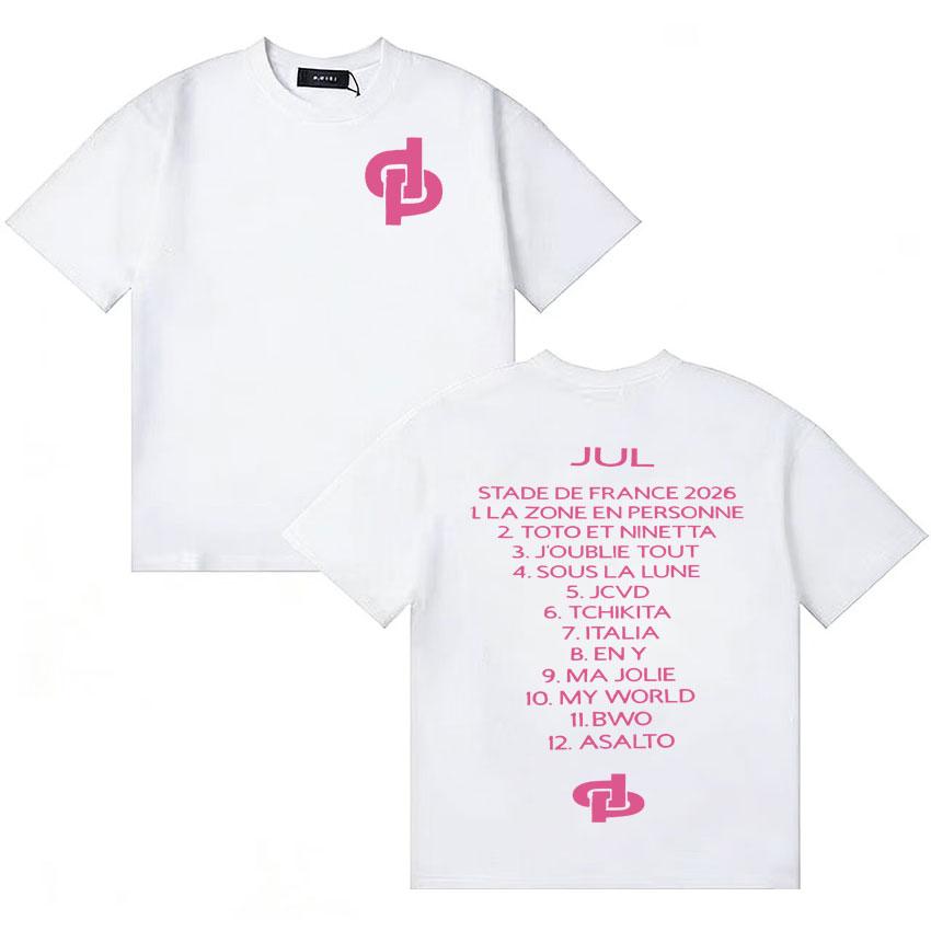 France Rapper Jul 2026 Tour Songs List Tshirts Unisex Women Summer Fashion Oversized Tshirt Cotton Shortsleeved Casual T Shirt