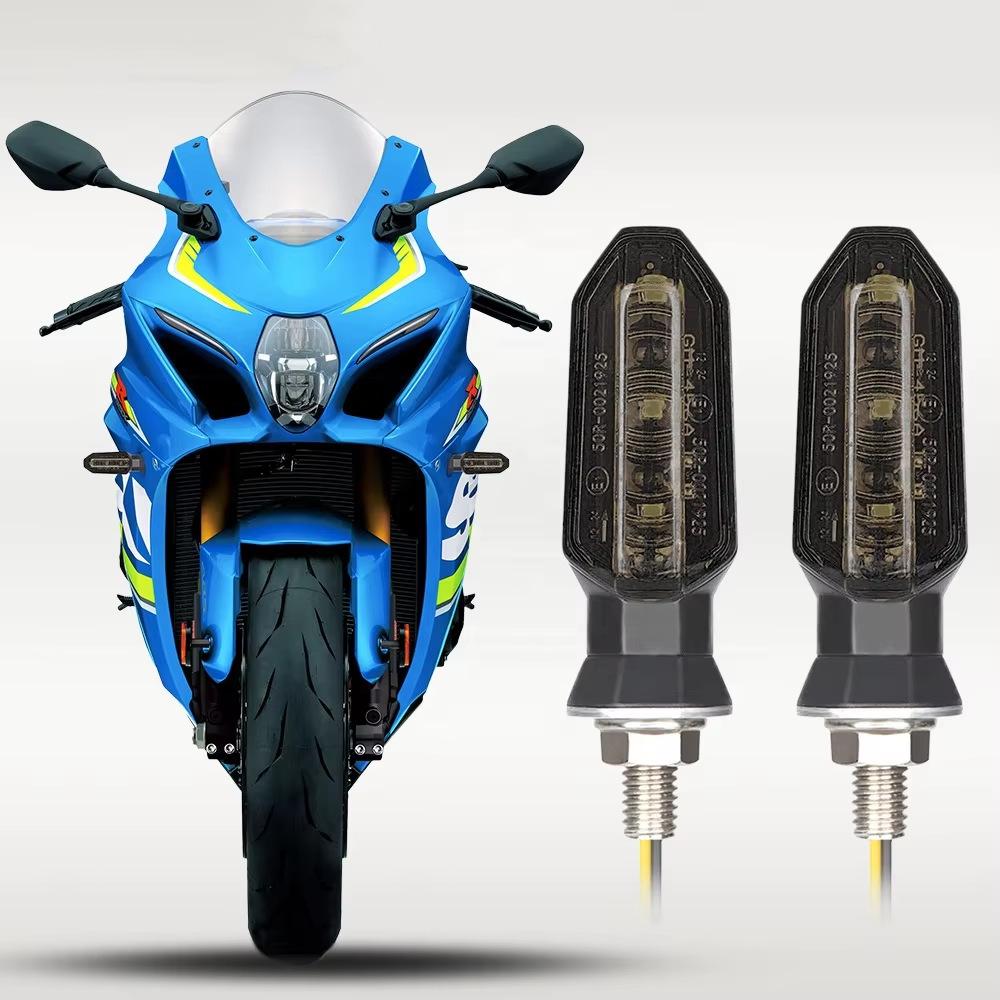 

Светодиодные указатели поворота для мотоцикла 8 мм Мини янтарный мигающий свет Поворотник Лампа указателя поворота 12 В Аксессуары для мотоцикла Black Shell 2pcs