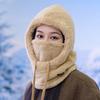 Men and Women In Winter Windproof and Warm Pullover Hat Outdoor Riding Plus Velvet Sweatshirt Hat Scarf Integrated Hat