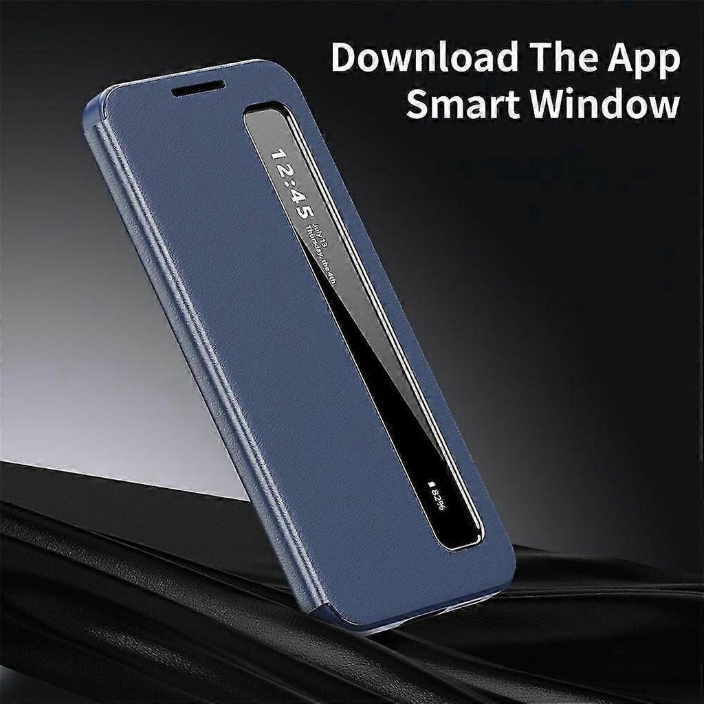Compatible For Samsung Galaxy S25 FE Case Smart View Window Leather Phone Cover