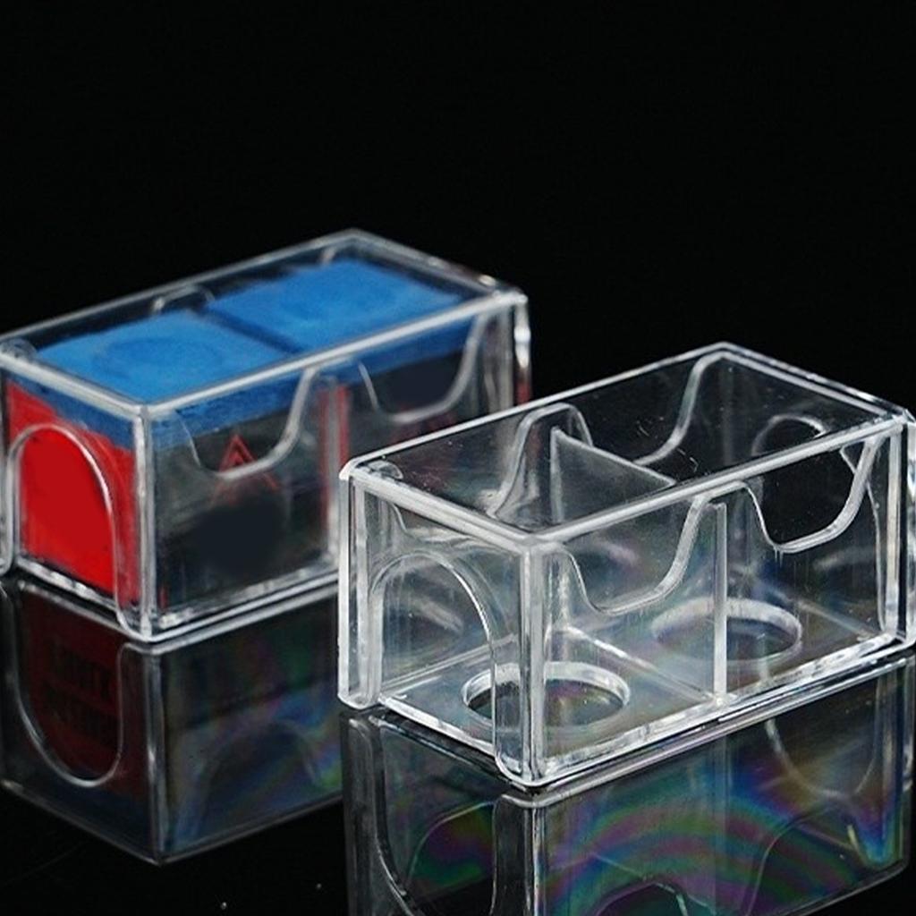 Acrylic Billiard Chalk Powder Box Clear Storage Shell Billiard Chalk Storage Box Chalk Protective Cover Easy To Use