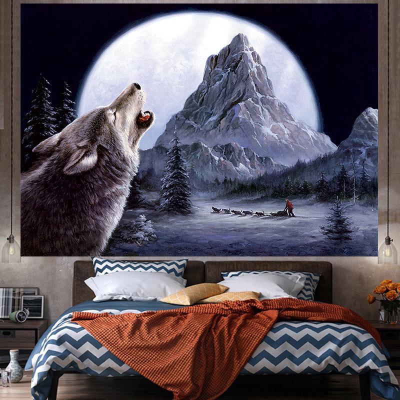 Animal Art Large Tapestry Wall Hanging  Geometry Hippie Tapestry Home Room Decor Aesthetic Decoration