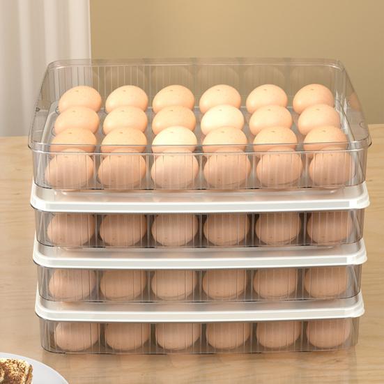 Zásobník na vejce Úložný box na vejce Potravinářský BPA Free Velkokapacitní Transparentní Design Stohovatelný Lednička Úložný box na vejce s víkem