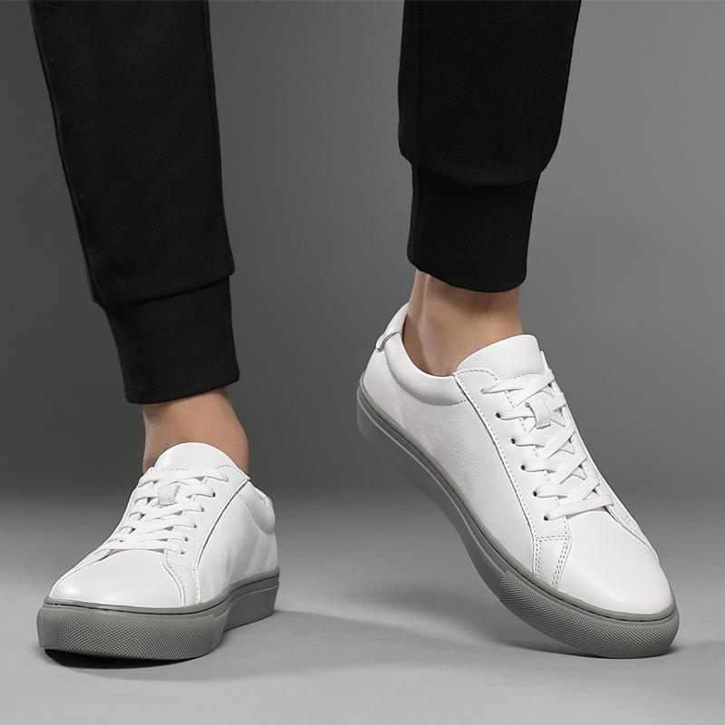 Blanco Hombres Zapatos Casuales Marca de Lujo Moda Negro Blanco Zapatillas  Hombre 100% COw Cuero Transpirable Calzado Suave para Caminar comprar a  buen precio — entrega gratuita, reseñas reales con fotos — Joom