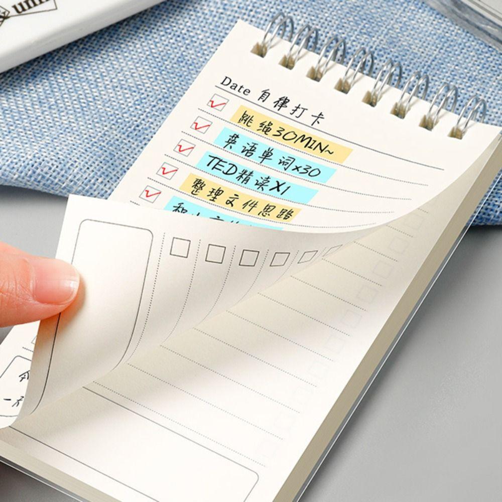 1pc New Undated Planner Notebook A6 Portable Schedule Journal Self-Discipline Checkbook Habit Tracker