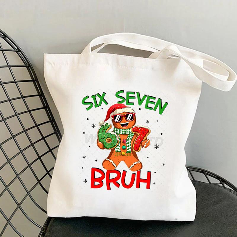 Christmas Handbag Multifunctional Large Capacity Fashion Shoulder Bag Student Canvas Bag