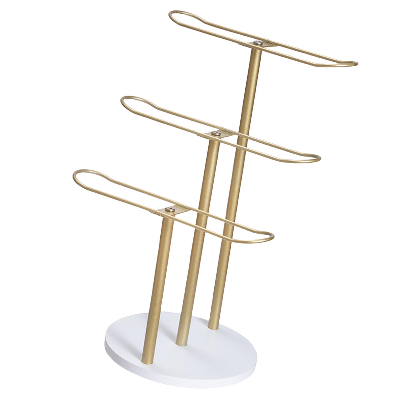 

Прочная подставка-органайзер для ободков из сплава для женщин, съемные золотые дизайны, стойка для хранения аксессуаров для волос