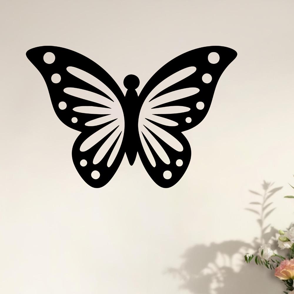 Elegant Iron Butterfly Wall Art Outdoor Metal Sculpture Garden Fence Decor Weather Resistant Delicate Wing Valentine Mother Day Gift