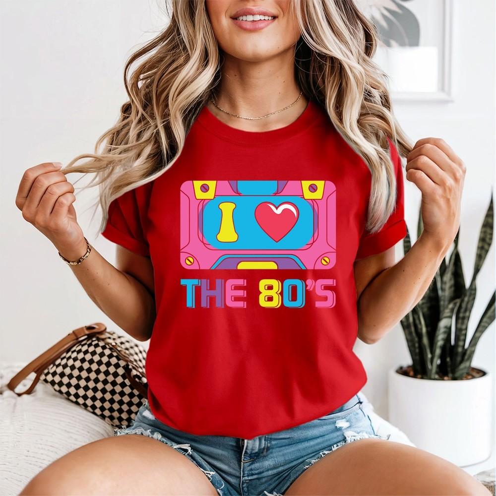 I Love The 80s Cassette Culture Unisexs TShirt Retro Style 2XL