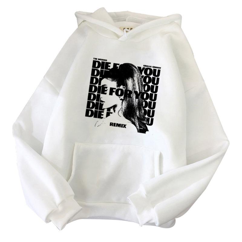 Felpa Ariana Grande Die for You Merch Ariana Grande Moda Uomo Felpa Stampata Felpa Casual Top Felpa Felpa Harajuku
