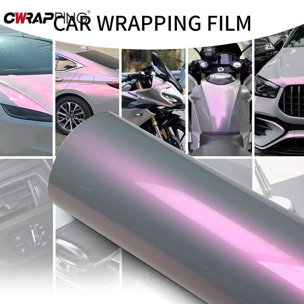 Wrap Vinyl Paper for Car Foil Two-tone Dreamy Gray Powder Supplies Car Wrapping Film Tuning Auto Accessories Vehicle Decoration