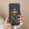 For OPPO F19 Pro+ F19S F9 F11 F15 F17 F5 F7 Case Cover Luxury Fashion Phone Bags Protective Matte Liquid Soft Silicone Crown Letters For OPPO Bumper