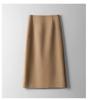 2025 Women's High Waist Slimming Midi Skirt - Spring/Autumn Bodycon with Slit