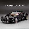 1:24 Tourbillon Atlantic Alloy Sports Car Model Diecast Toys Doors Opened Rubber Tire Pull Back Miniature Vehices Birthday Gifts