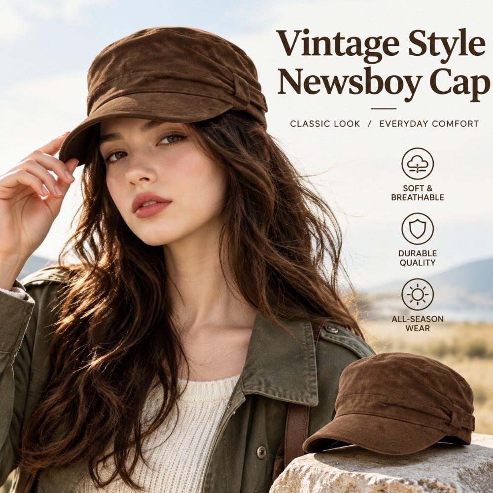 Warm Ruched Equestrian Hat Adjustable Inner Band Japanese Minimalist Hat Fall Winter Wear