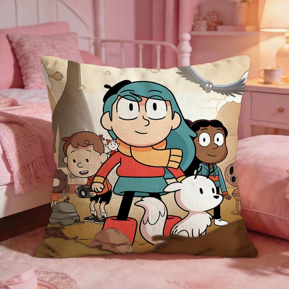 HHildas Classic Anime Cushion Cover Premium Comfort Reversible Pillow Cove Two In One Design For Any Room Car Interior