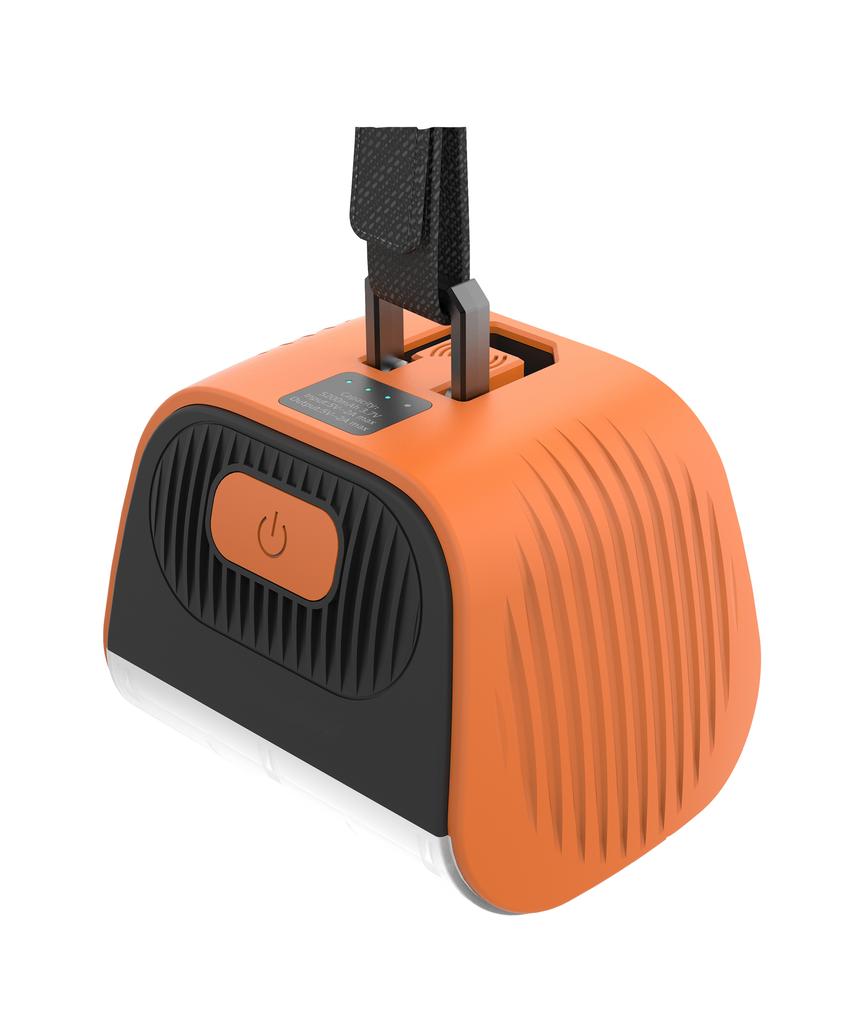 Lanterna da Campeggio Impermeabile per Illuminazione Esterna & Power Bank da 4000 mAh Arancione