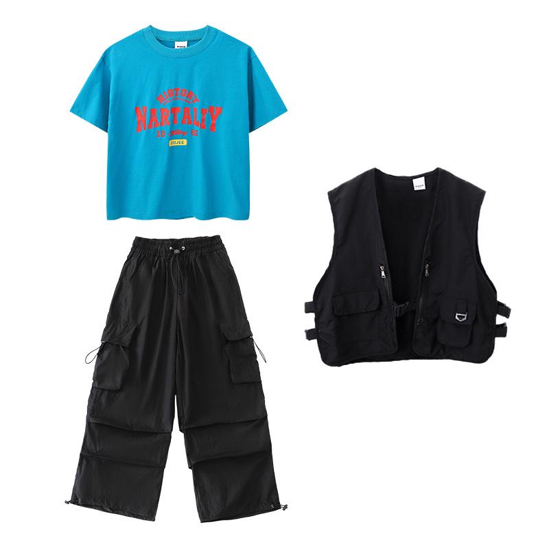 

Костюм для джазового танца в японском уличном стиле для девочек – Модный хип-хоп костюм для выступлений для детей 160cm