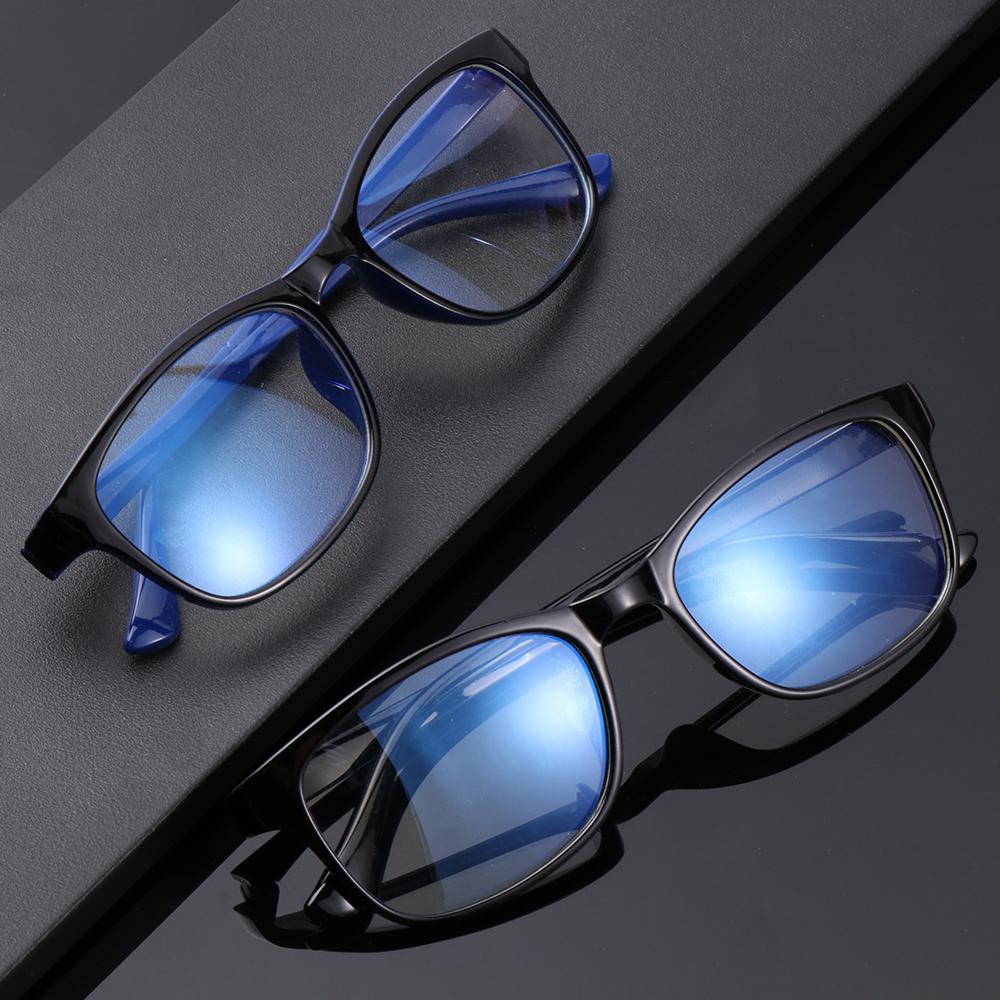 Eyewear Unisex Clear Lens Computer Eyeglasses Frames with Blue Film Flat Mirror Reading Glasses