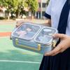Airtight Food Storage Container 2/3 Grids Insulated Lunch Box Stainless Steel Lunch Box  Students