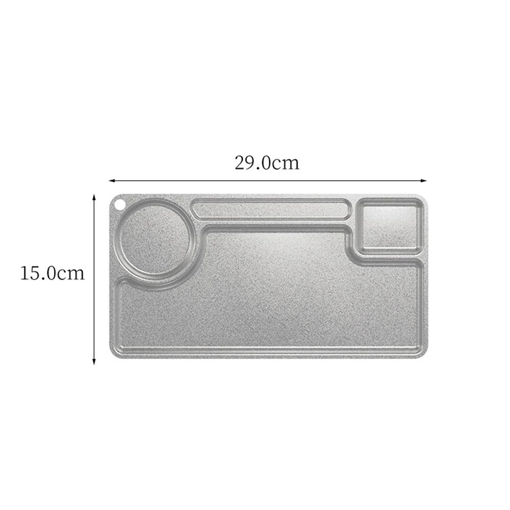 

Retro Stainless Steel Tray Multifunctional Storage Serving Platter Coffee Drink Dessert Tea Tray for Cafe Decor Vintage Home