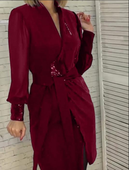 Sequin stitching fashion dress
