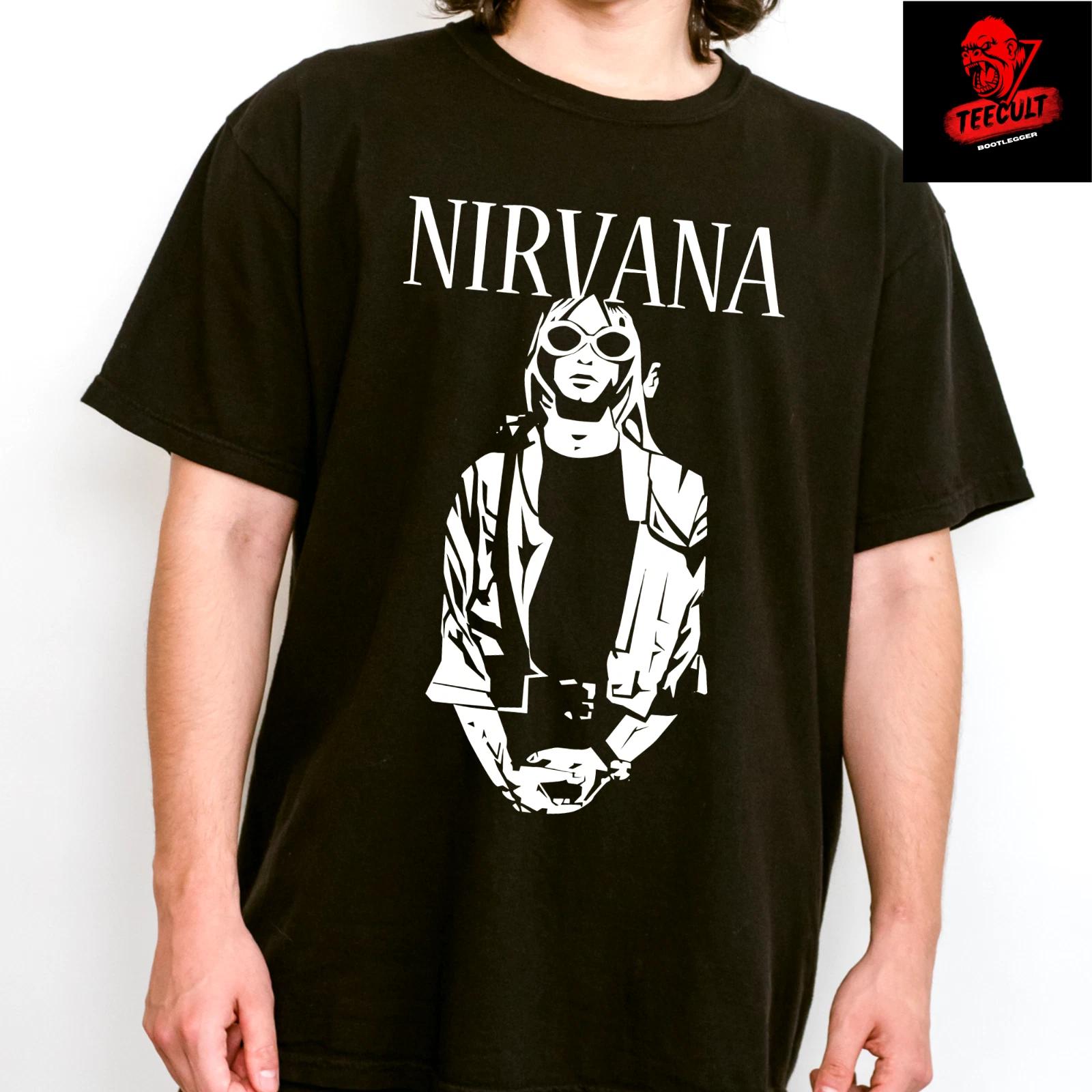 Men s and Women s T-shirts Nirvana Kurt Cobain Alternative Rock Band Unisex Cotton L