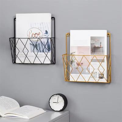 Wall Mounted Magazine Holder Multi-purpose Newspaper Storage Rack  For Home Office Books Newspapers