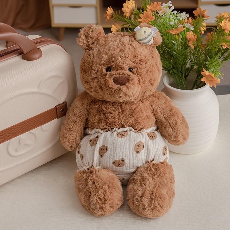 Toy Plush Bear Stuffed Animal Soft Short Plush Pp Cotton Doll Gift For Girls