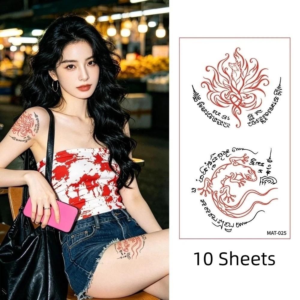 10 Sheets Instant Temporary Tattoo Water Transfer Decals Body Art Sticker Finger Hand Legs Arm