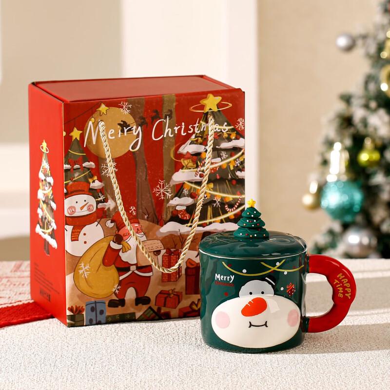 Cute Christmas Snowman Ceramic Mug Gift Set