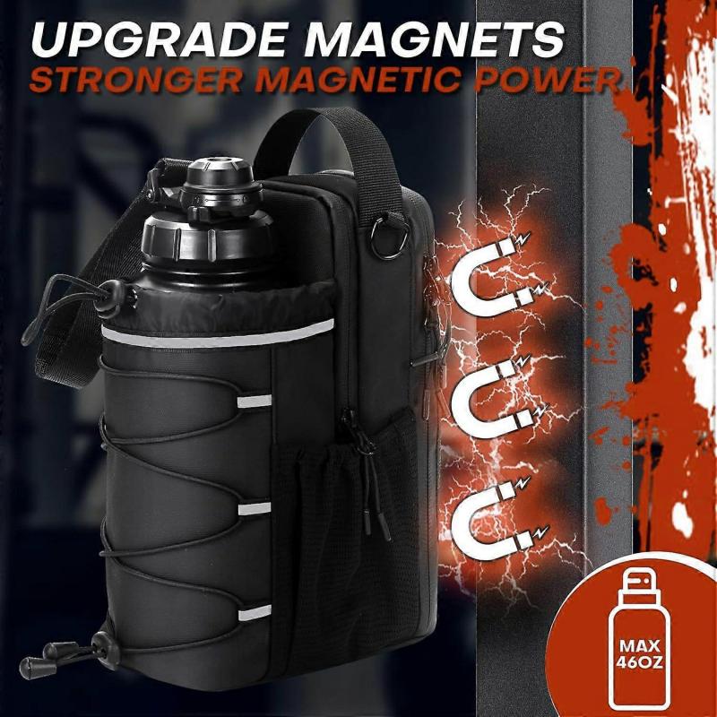 Magnetic Water Bottle Holder for Gym Fitness Reflective Outdoor Crossbody Bag with Strong Magnets