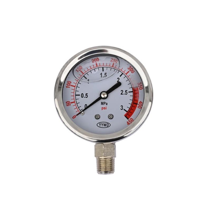 Clear Read Industrial Radial Pressure Meter 0-0.1Mpa/3.0Mpa Ranges High Durability Copper Cores For Hydraulic Systems
