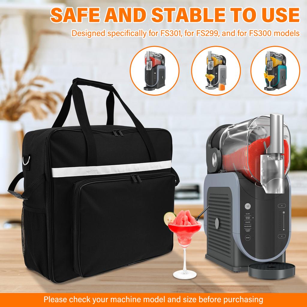 Carrying Bag for Slushie Machine Compatible FS301 FS299 FS300 Waterproof Padded Travel Case Portable Tote Bag Dust Cover