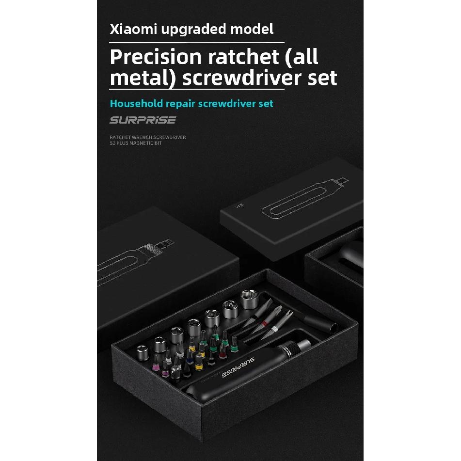Precision Ratchet Screwdriver Set Magnetic Bit Socket Tool Kit for Phone Laptop Disassembly Home Repair Hand Tool Set