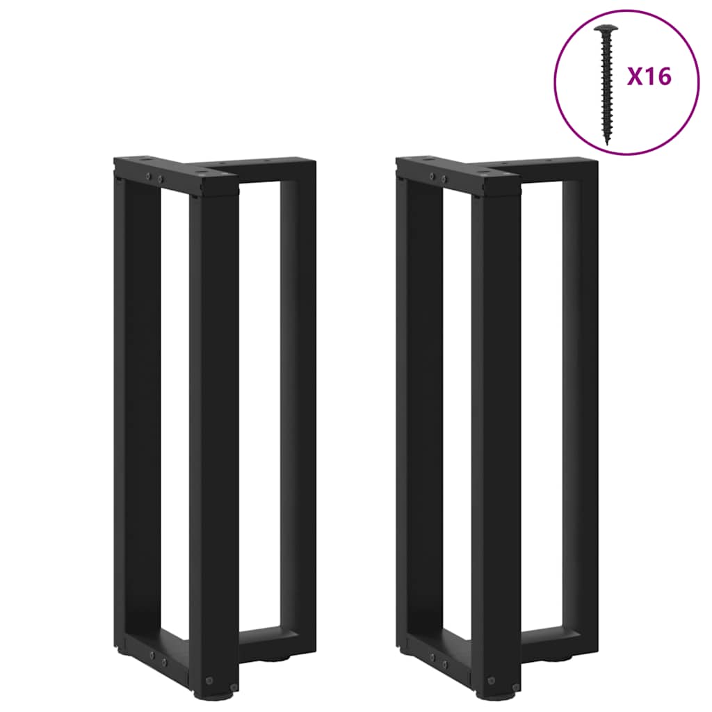 Vidaxl Nogi Do Stołu Konsolowego, 2 Pcs., Czarne, 25X28X(72-73) Cm