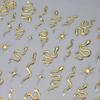 8 Sheets Nail Art Stickers, Gold Silver Star Snake Nail Decals 3D Self-Adhesive Laser Gold Silver Black Snake Nail Design Stickers DIY Manicure