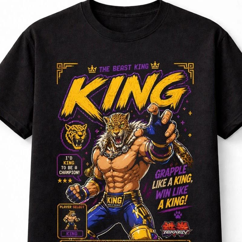 King Tekken Wrestling Gaming Arcade Fighter Unisex TShirt S