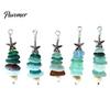 Exquisite Christmas Tree Decoration Sea Glass Ornament, Handmade Starfish Hanging Decorative Bag Charm for Vacation Decoration, Coastal Style Pendant