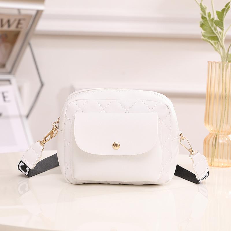 

Casual small bag, new diamond women s bag, shoulder messenger bag, small square bag, simple mobile phone bag. белый