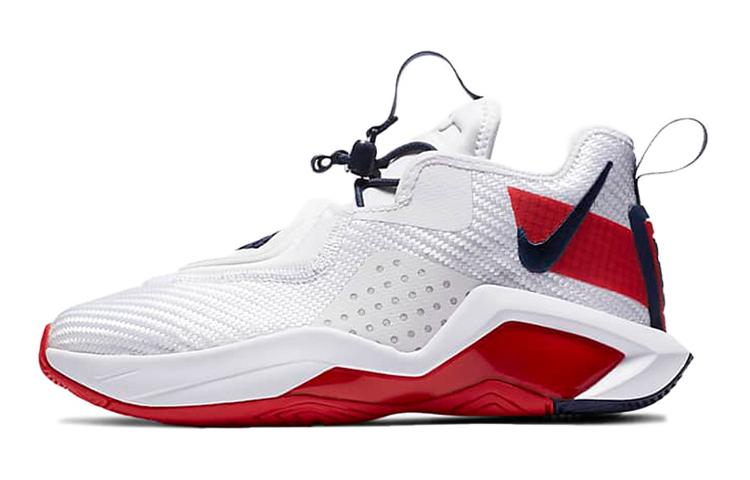 Nike LeBron Solder 14 White University Red GS CN8689-100 40