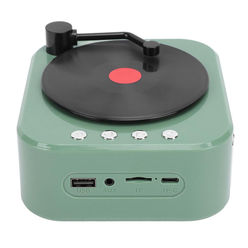 Record Player Style Bluetooth Speaker Old Fashioned Cute Look Immersive Sound Wireless Speaker Support Up To 32GB