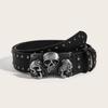 Skull Buckle Grunge Punk Waist Belt Modern Buckle for Jeans Dress Unsiex