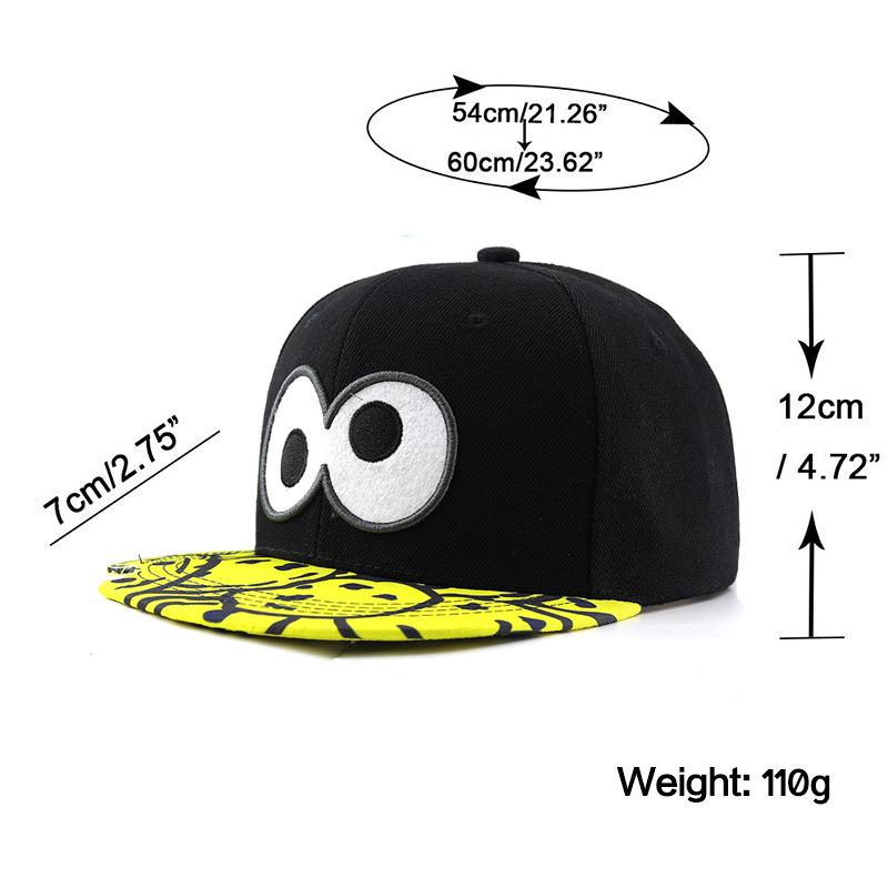 Europäische und amerikanische neue bestickte Cartoon-Flachkrempe Hip-Hop-Hut Cartoon-Lässiger Streetdance-Hut Studenten-Baseballkappe
