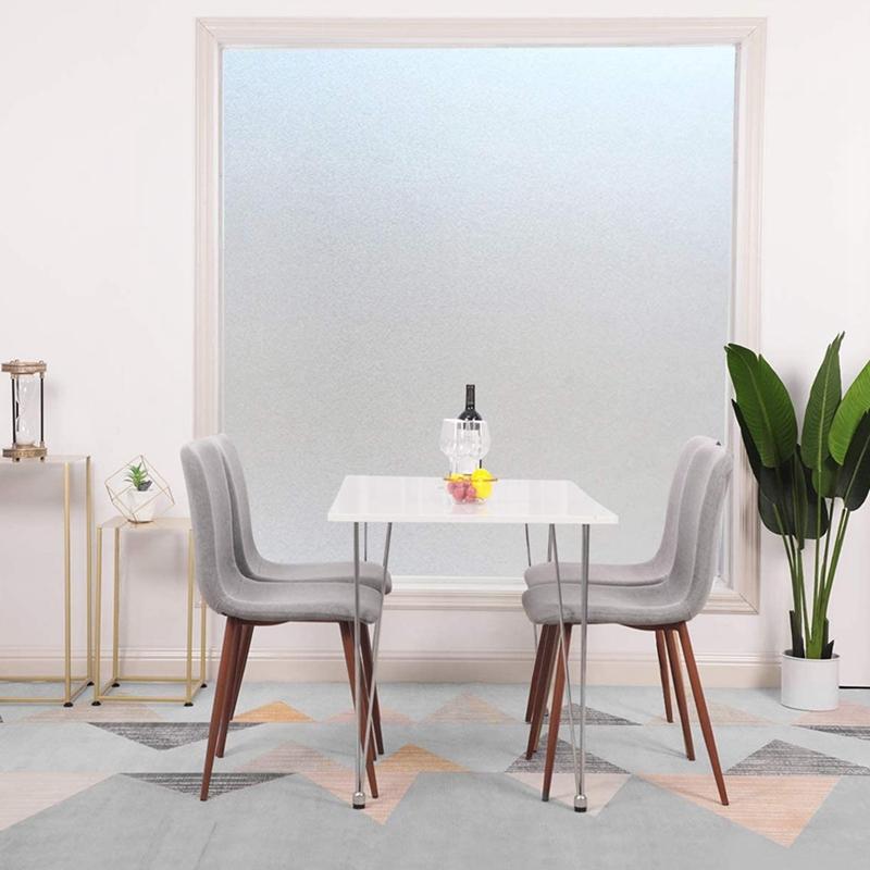 Versatile Privacy Window Film Self Adhesive Frosted Glass Film Opaque No Glue Static Cling Sticker For Office,Bathroom Living Ro